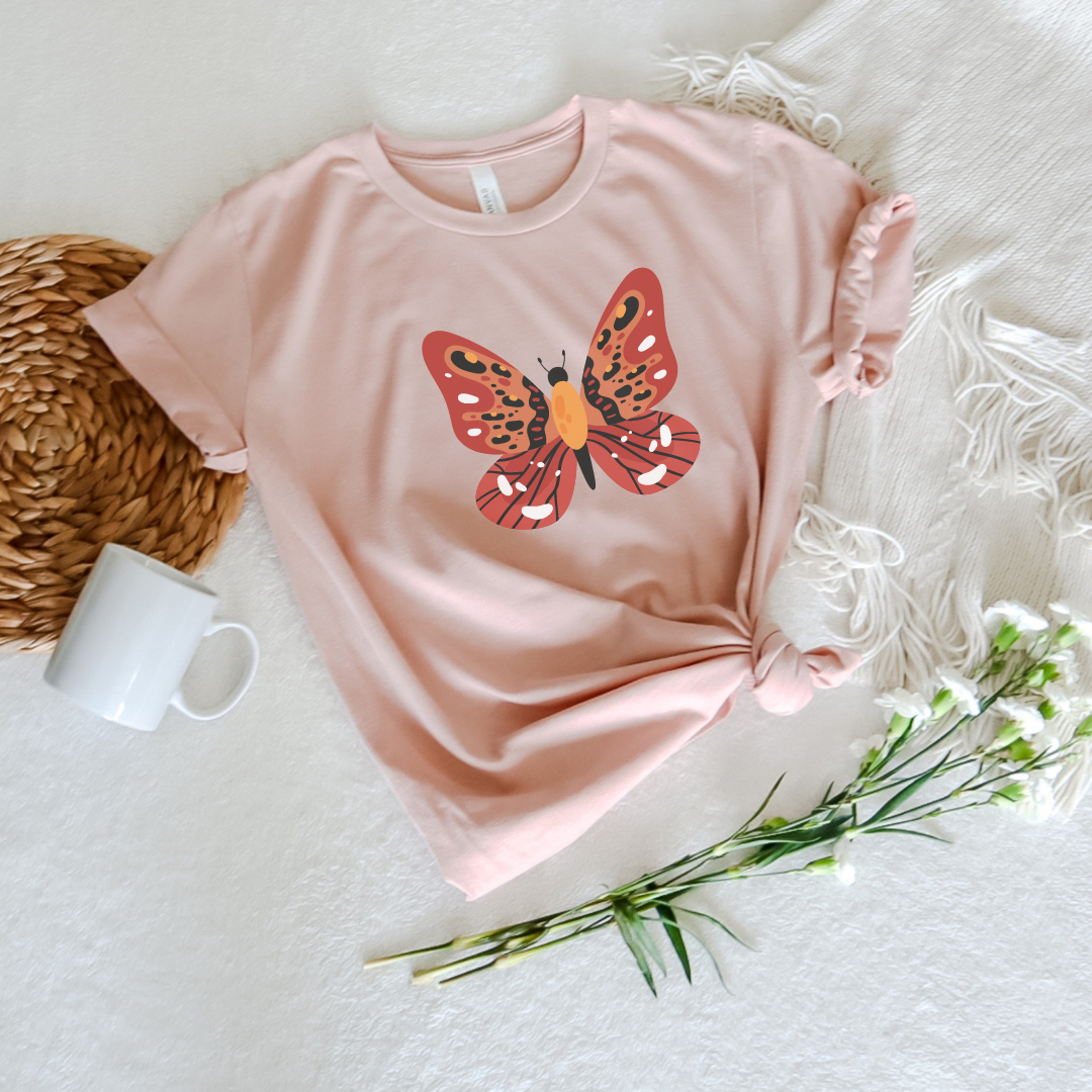 Butterfly t-shirt Soft pink| Summer Boho Collection | Cozy Fox
