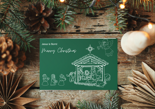 Jesus is born - Christmas cards