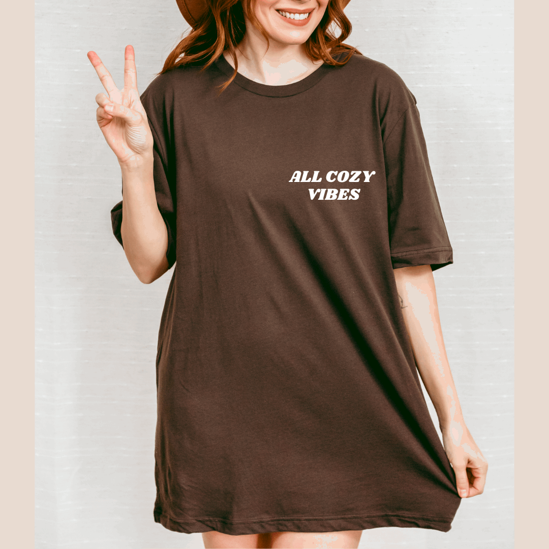 All Cozy Vibes | Basic tees | Brown