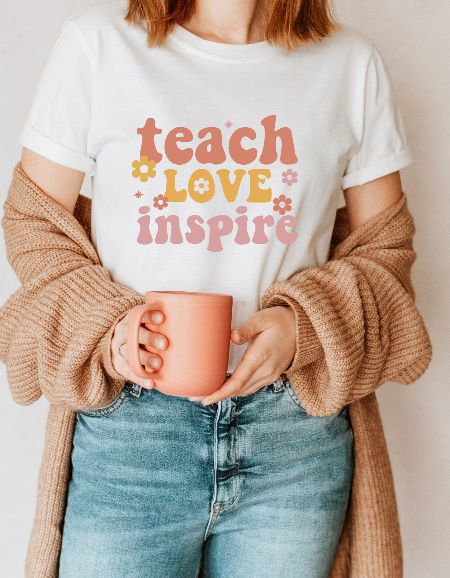 Teach, love, inspire | White| Back to School Collection