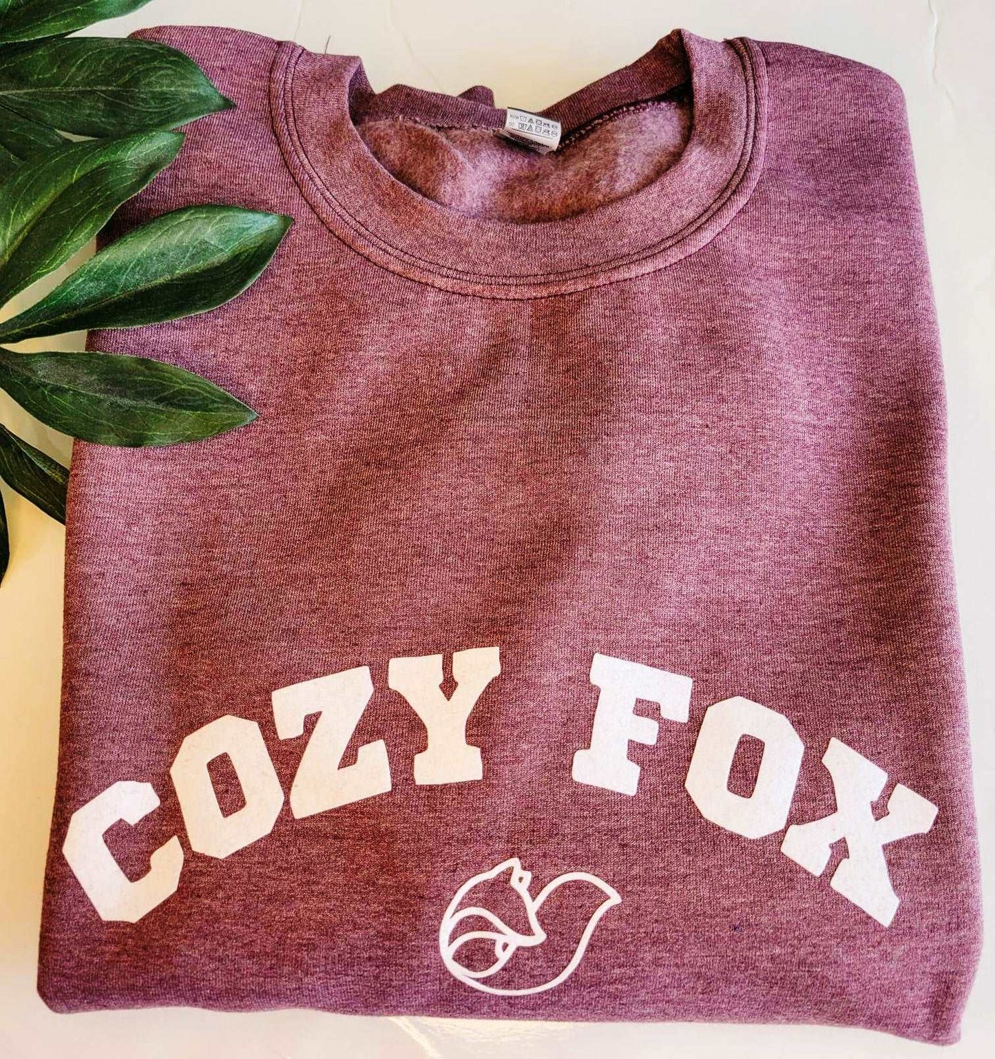 Cozy Fox Maroon heather crewneck