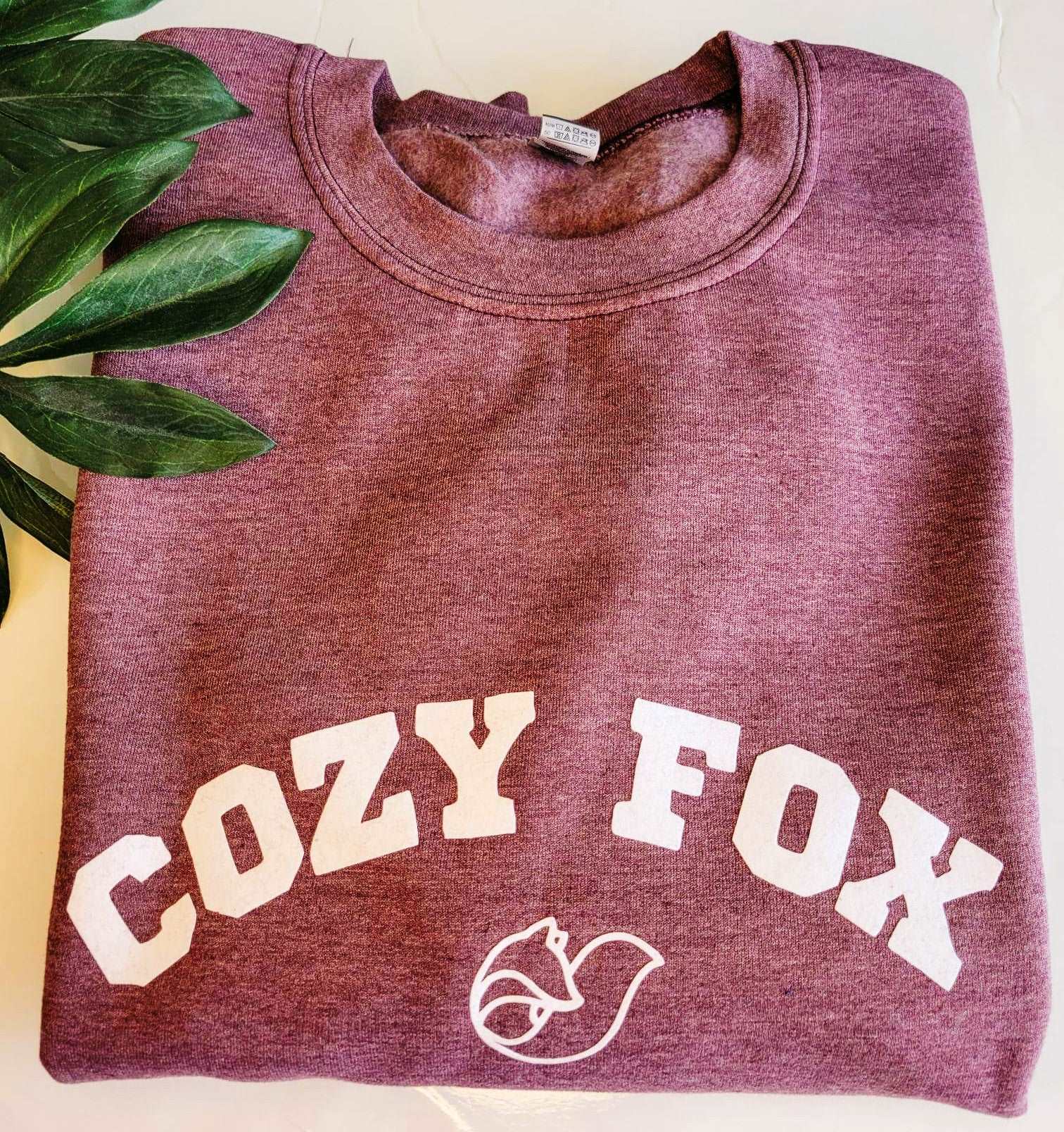 Cozy Fox Maroon heather crewneck