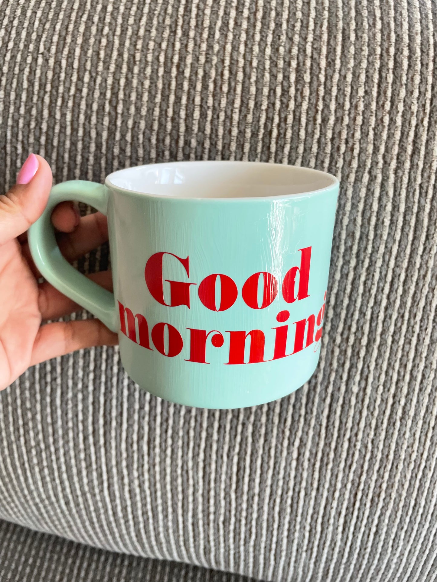 Good Morning cup- light green