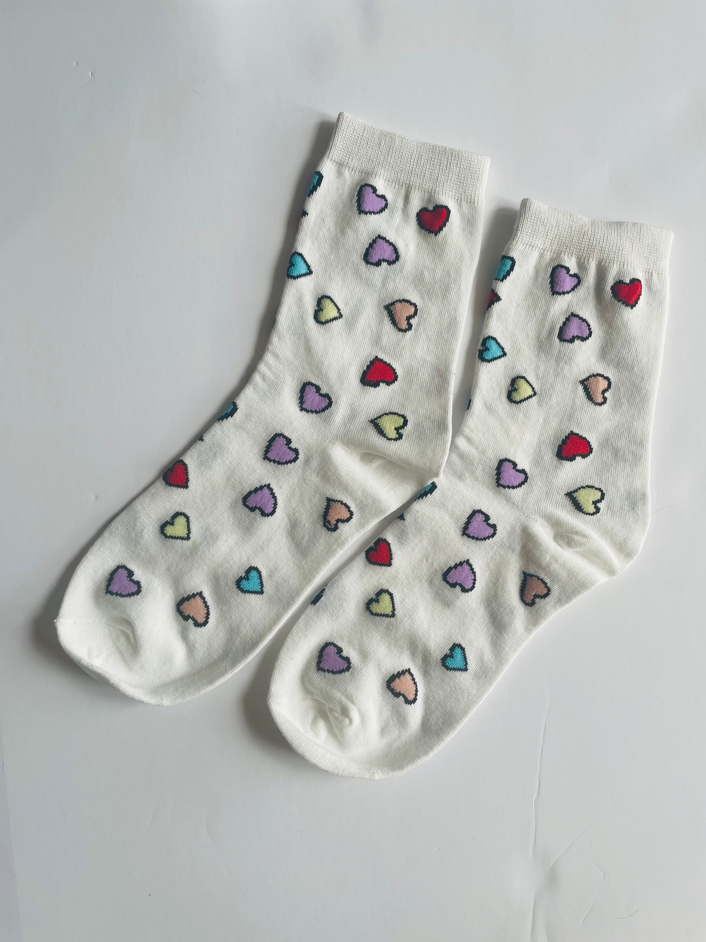 Adult Socks - Colorful tiny hearts