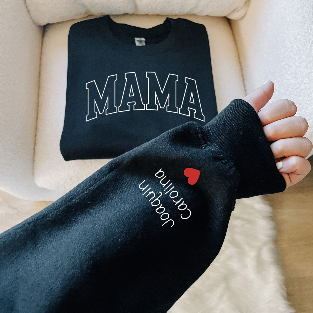 Mama sweatshirt with names on the sleeve - Customize available