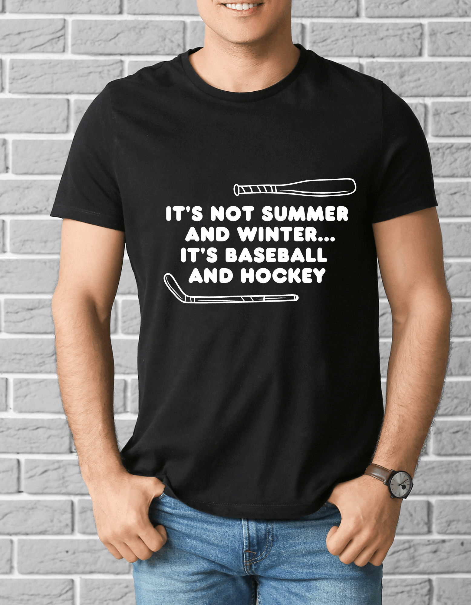 It's not summer and winter, It's baseball and hockey | T- shirt