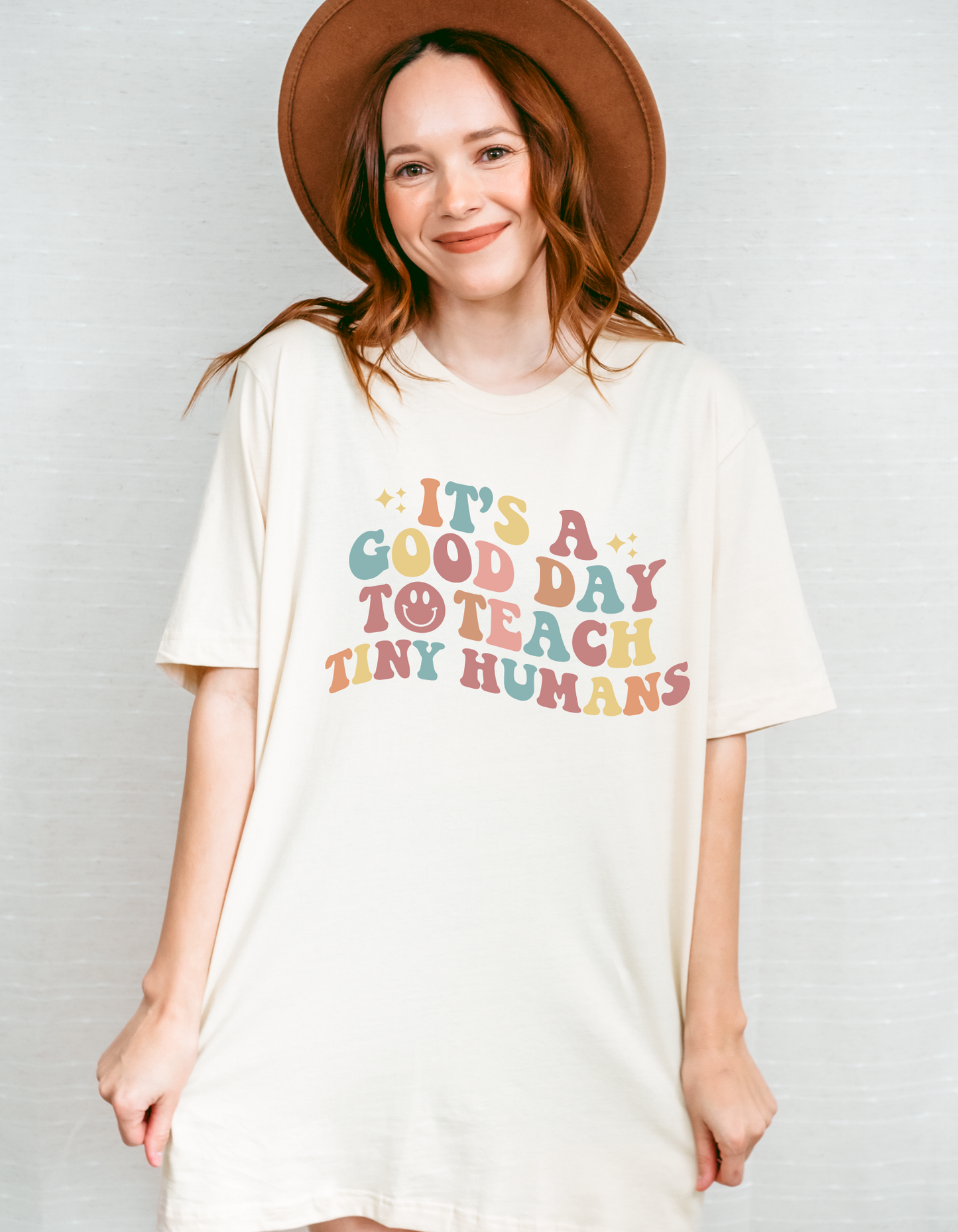 It's a good day to teach tiny humans - Natural t- shirt