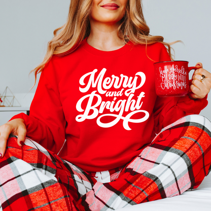 Merry Christmas Sweatshirt | Bright red| Holiday