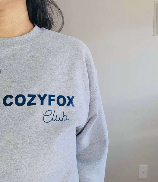 Cozy Fox Club - Sports Gray crewneck sweatshirt