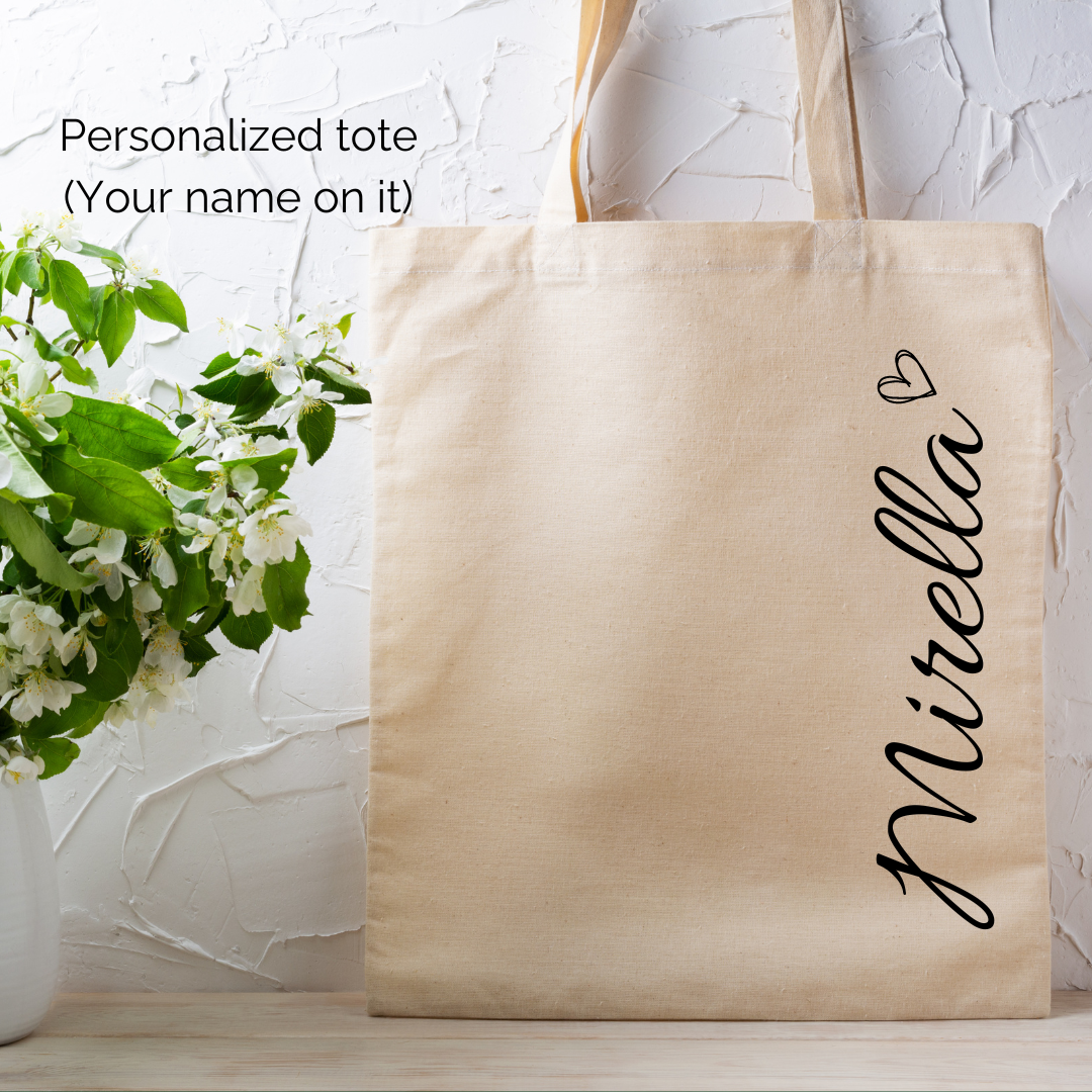 Tote with Custom name | Jenna makes Co