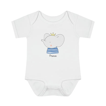 Elefant Prince - Infant Baby Rib Bodysuit